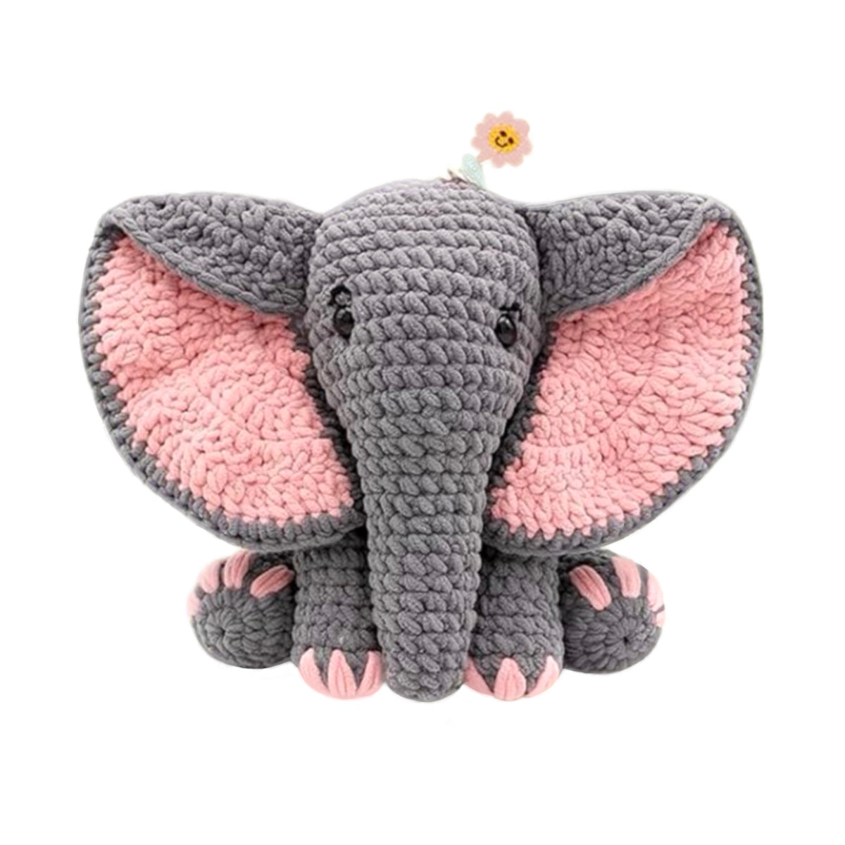 Crochet Kit for Beginners,13in Crochet Animal Kit Elephant,Crochet Starter Kit Gift for Adults Kids with Yarn Sets,Amigurumi Crochet Kits with Step-by-Step Video Tutorials. - Moss Artistry
