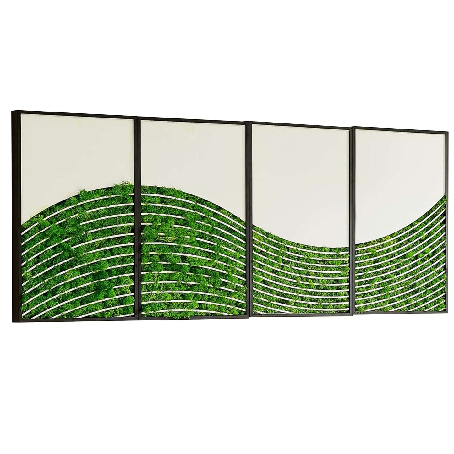 Wave Moss Metal Wall Art 4pcs Set Luxury Home Interior Design