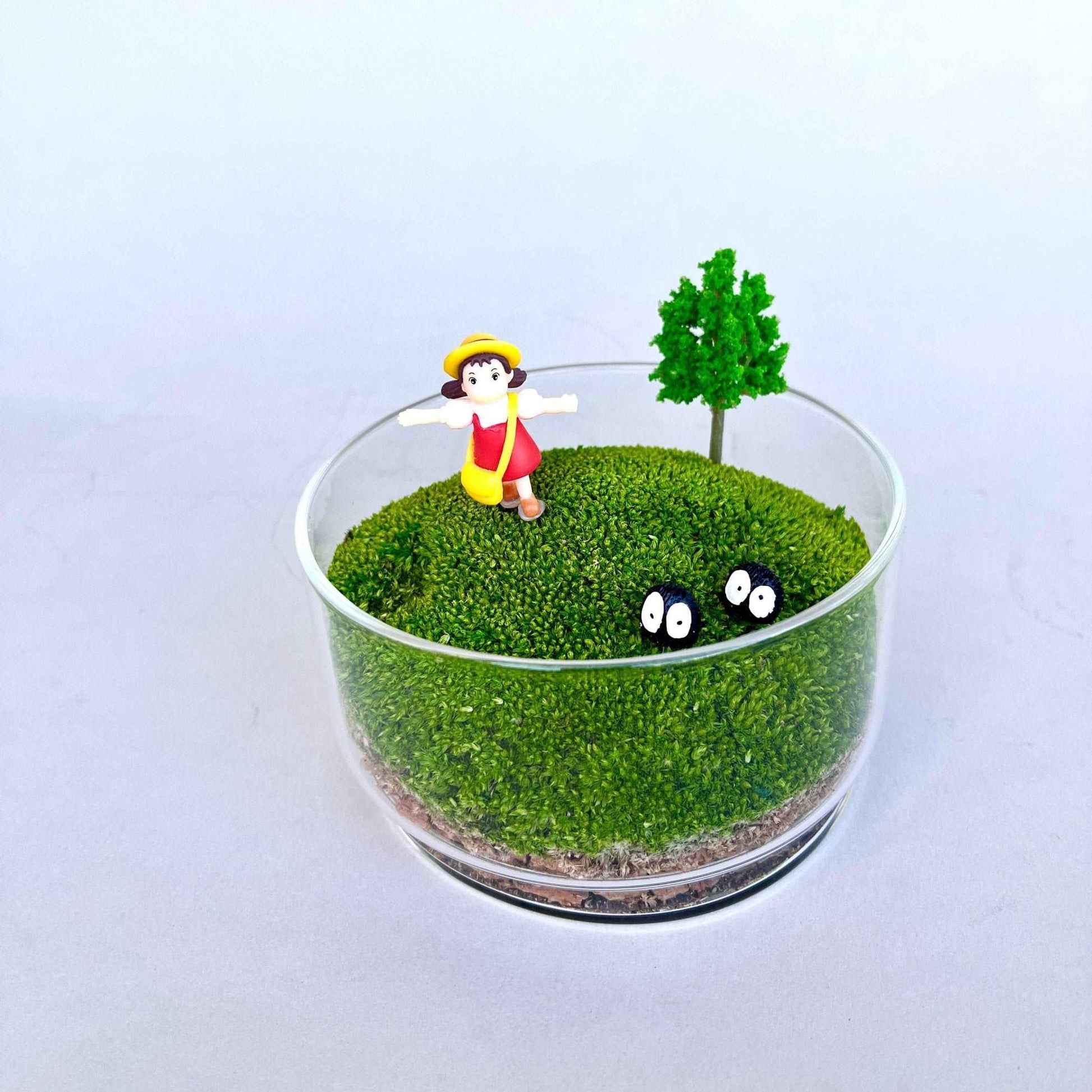 Handcrafted Glass Terrarium Miniature Botanical Garden, Unique ArtisanBreak away from the monotony of the daily grind with our "First Day of School Backpack Girl" Glass Terrarium Desktop. This exquisite piece, crafted with precision an