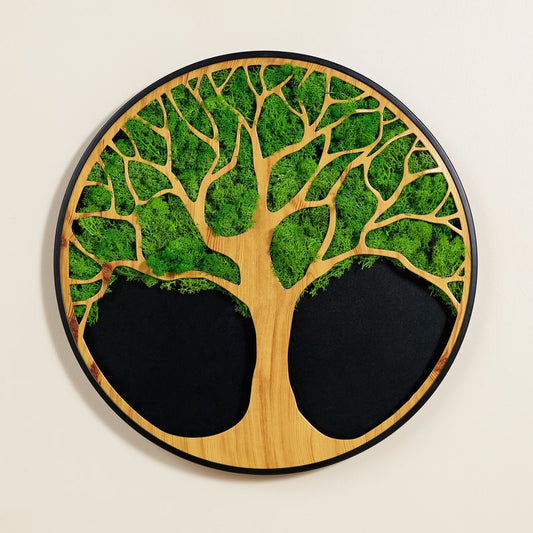 Life Tree Moss Iron Art Hanging Frame Wall Decor – Serenity in Design - Moss Artistry