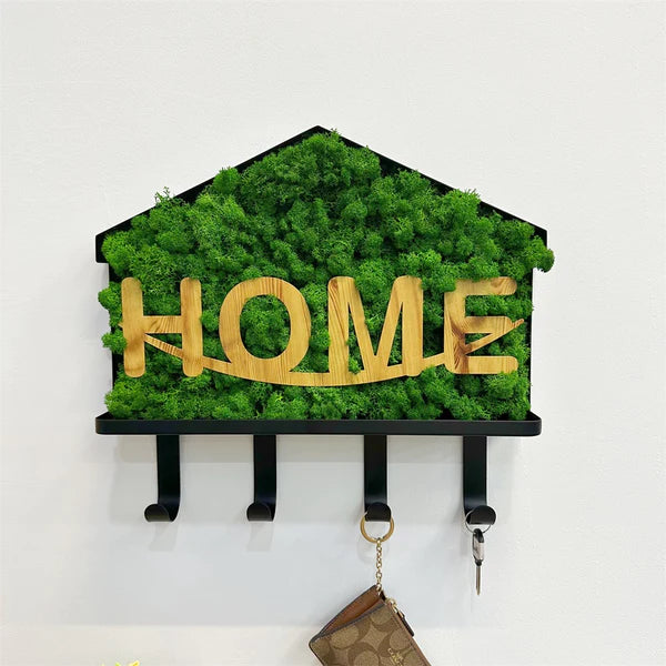 "HOME" Letters Moss Art Iron Hook Decoration – Housewarming Gem, An IdWelcome warmth and sustainability into your abode with the "HOME" Letters Moss Art Iron Hook Decoration, a testament to eco-friendly elegance and artistic flair. Cra