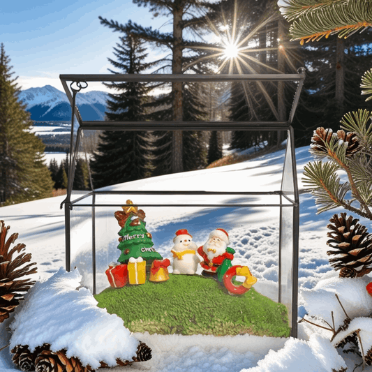 Santa Vibe Mossbox Terrarium - A Merry Miniature Christmas SceneHoliday Promotion: Originally [product_description]29, now available for the festive price of $78!
Description: Delight in the magic of the holidays with our Santa Vibe Mossbox, a hous
