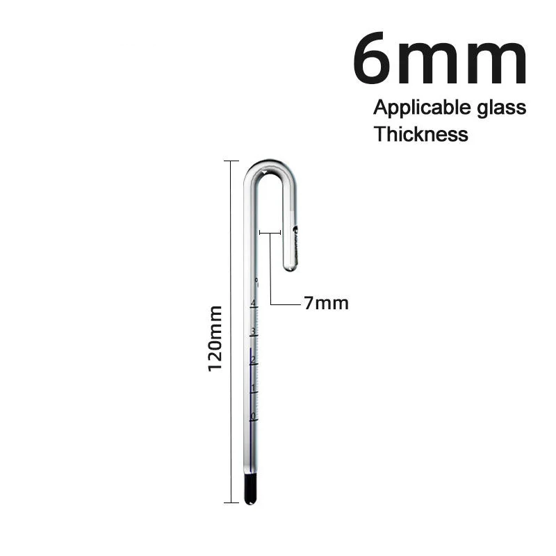 Aquarium Thermometer, 0-40°C Range, Ultra-Slim Design (120mm x 6mm)