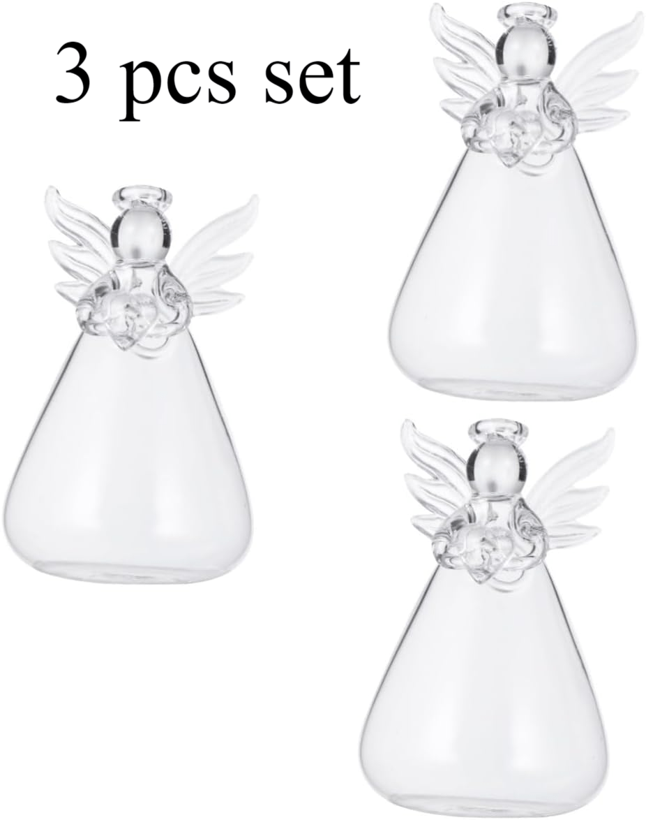 Angel Vase Hand Made Creative Transparent Glass Hydroponic ContainerSize:
2 x 3.5 inches

Choices:



Single Angel Gift Wrap: One angelic vase, elegantly wrapped for gifting.

3-Piece Set: Three vases securely packaged for safe deliv