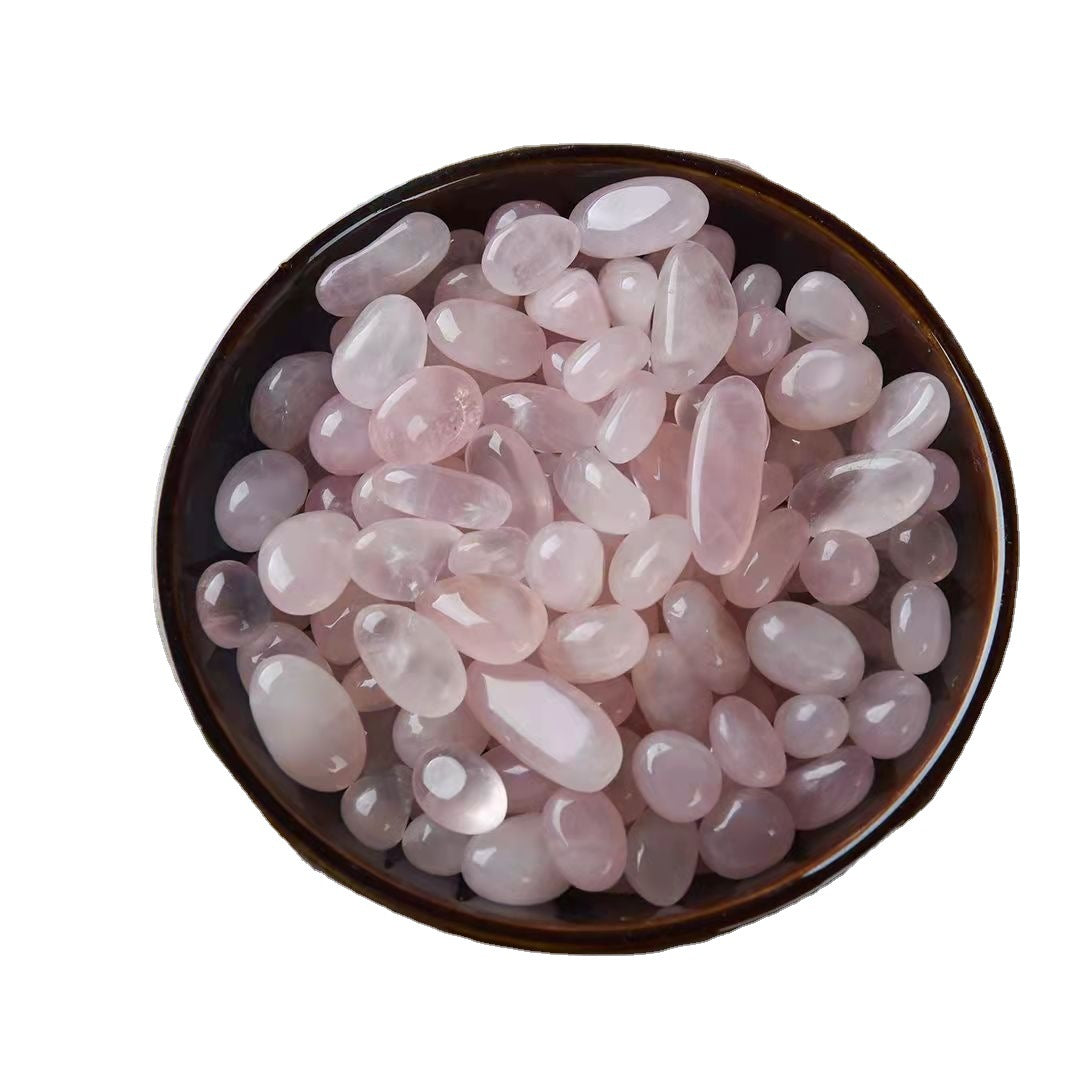 10PCS Polished Natural Rose Quartz Pebbles 2-3cm - Aquarium & Planter Decor